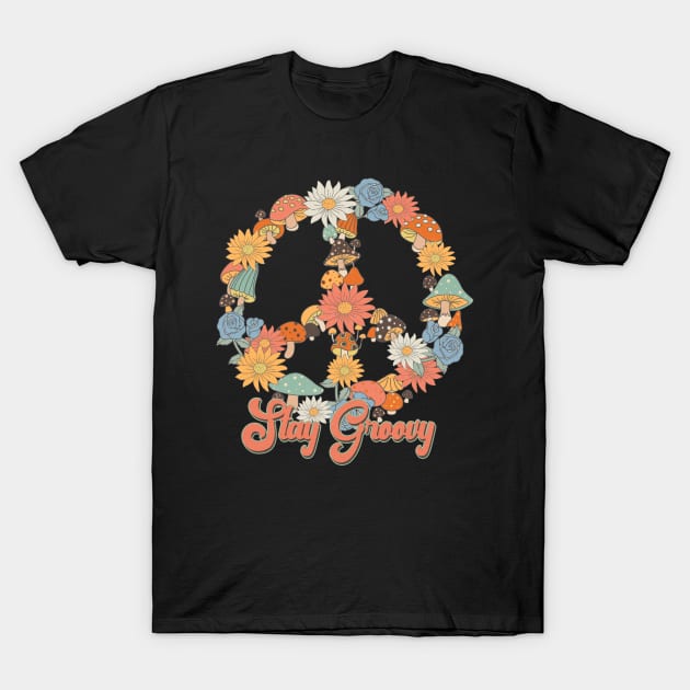 Stay Groovy Peace T-Shirt by bellofraya